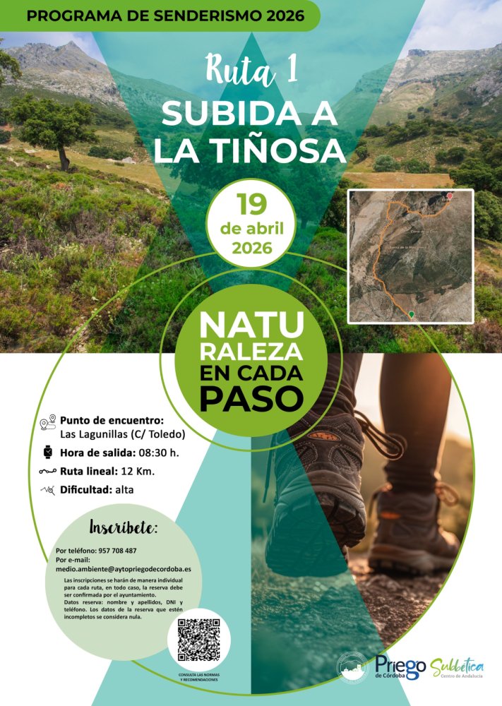 Imagen Priego de Córdoba lanza el programa ‘Naturaleza en cada paso 2026’ con cuatro rutas de senderismo entre abril y noviembre